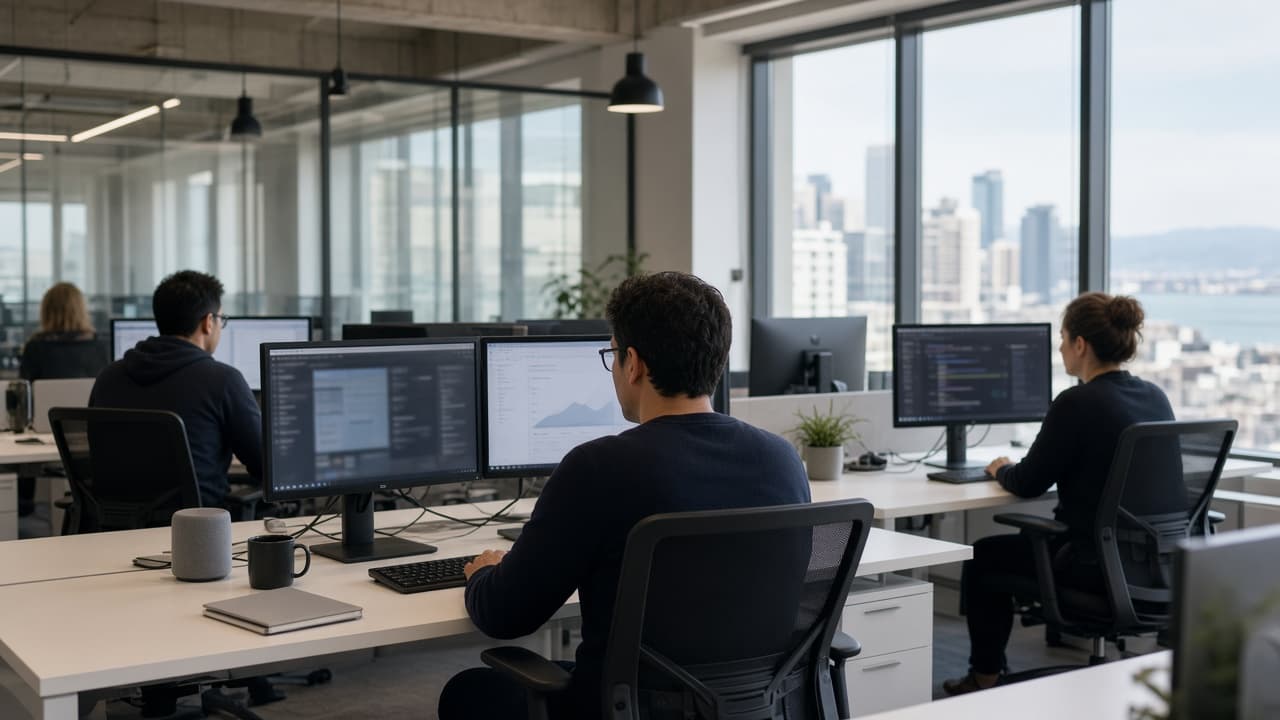 Pixelquark product team collaborating in studio